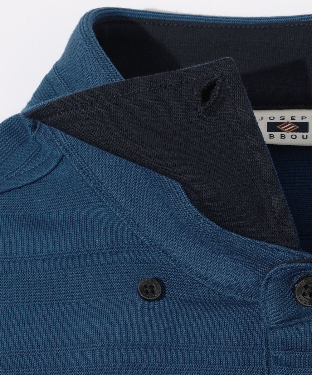 JOSEPH ABBOUD クールビズ【オーガニックコットン使用・日本素材】リンクスボーダー ポロシャツ 