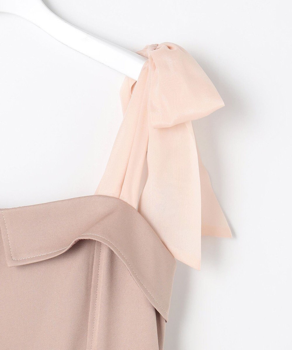 Feroux シアーリボンショルダー ジャンパースカート 