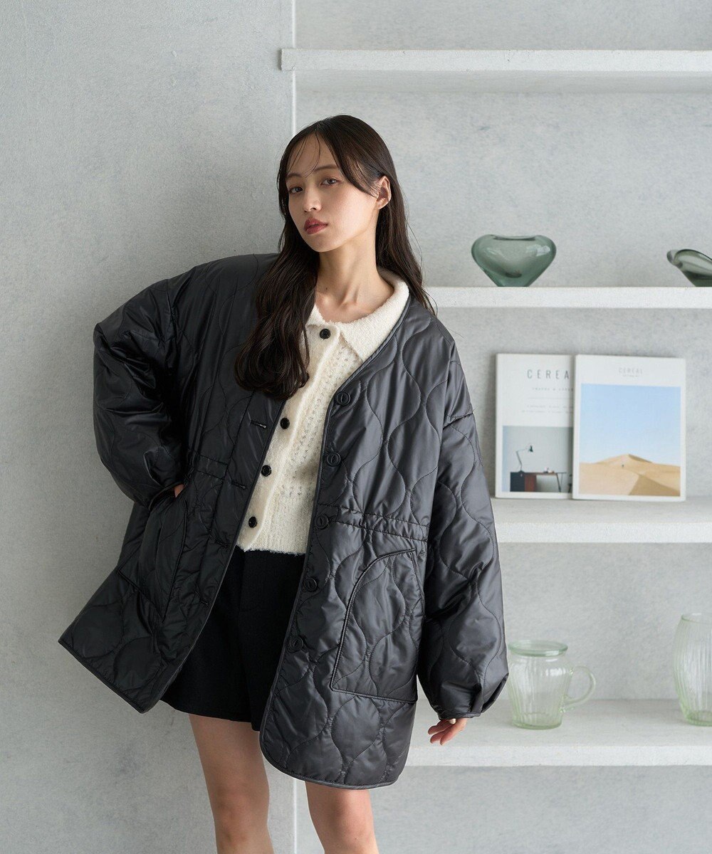 earth music&ecology キルティングハーフコート 