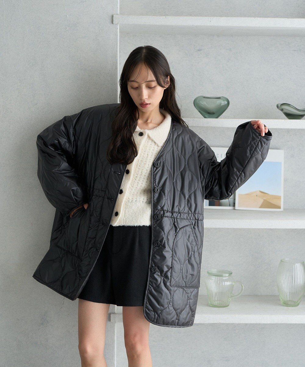 earth music&ecology キルティングハーフコート 