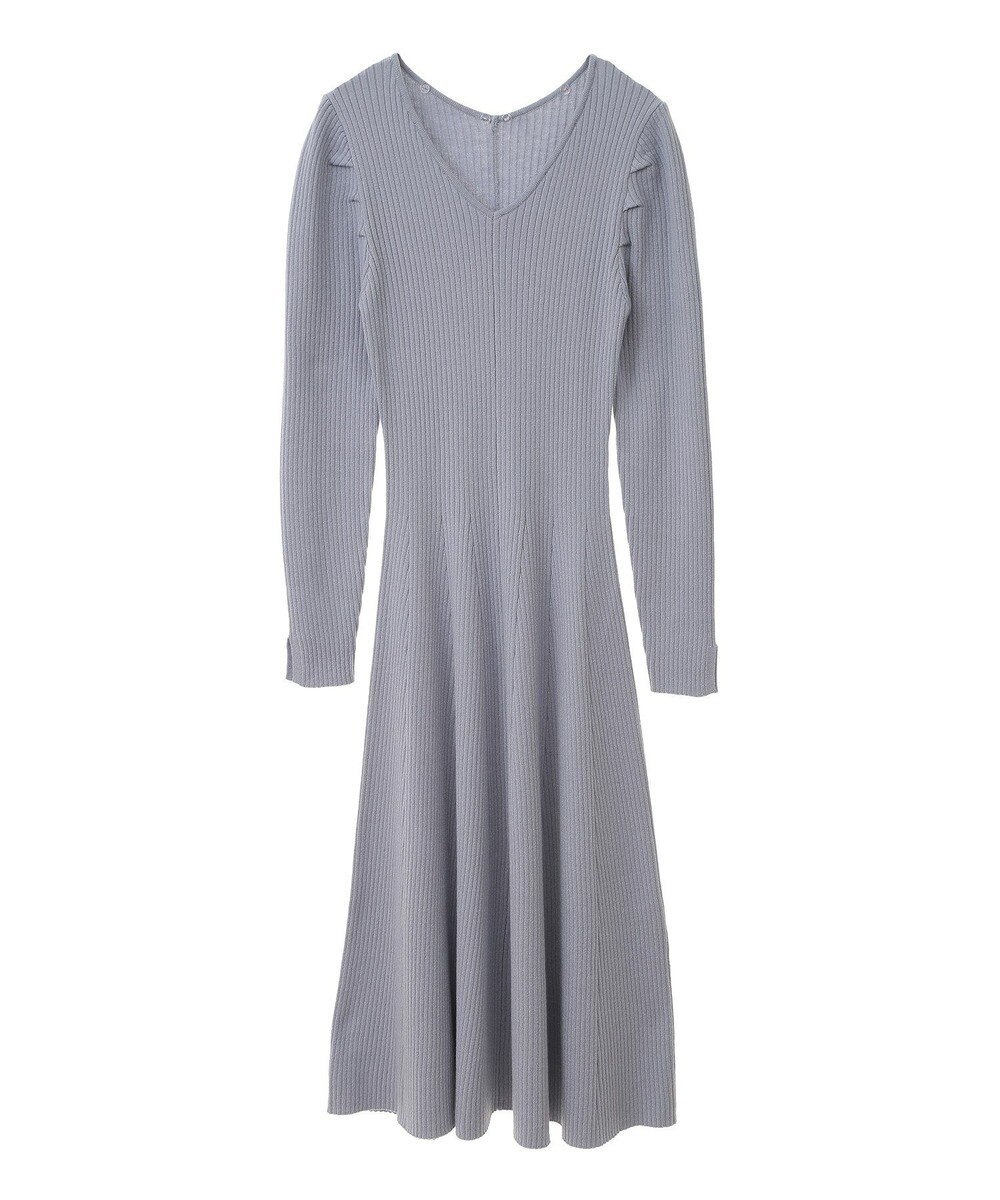 earth music&ecology 襟レースニットワンピース 