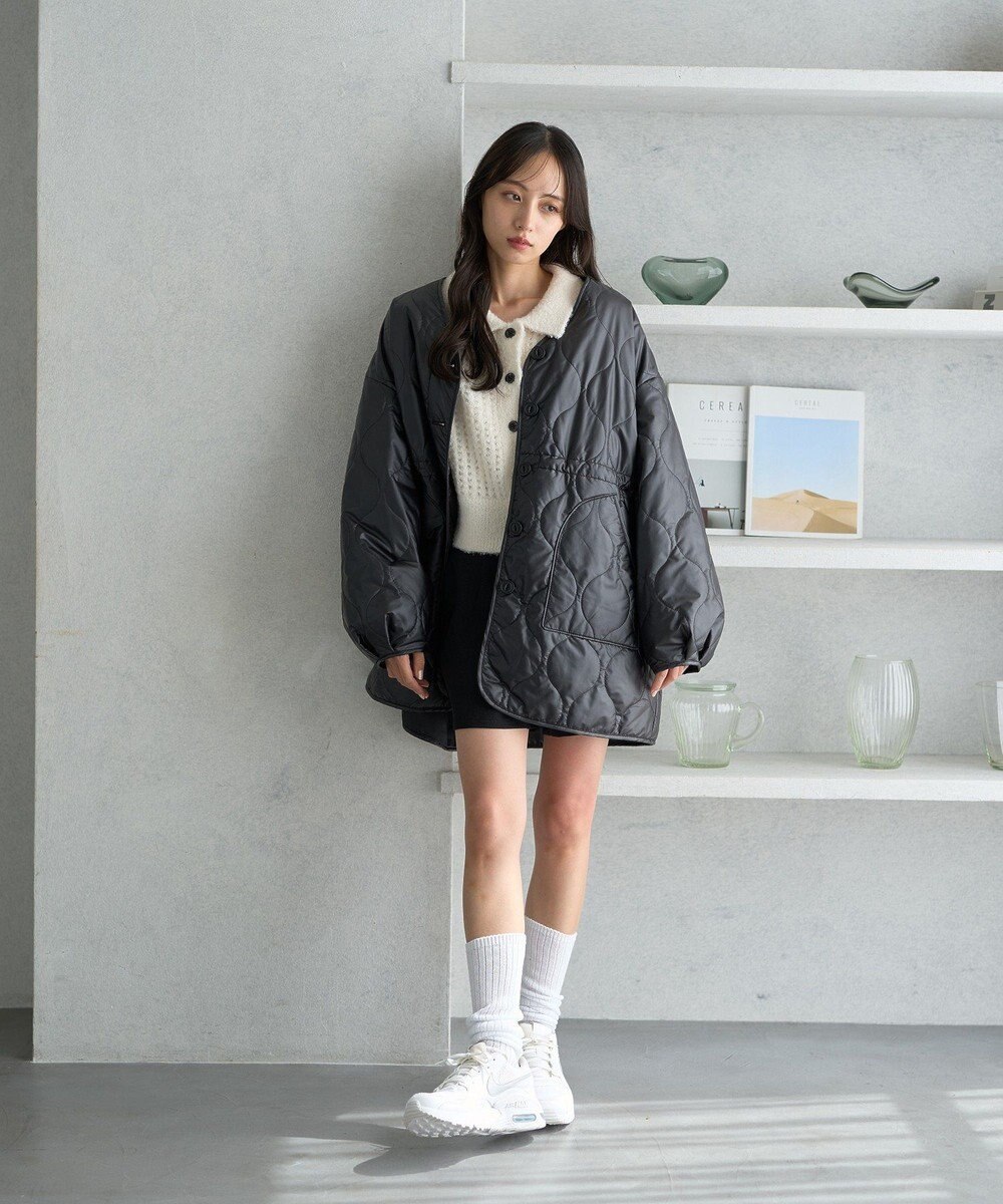 earth music&ecology キルティングハーフコート 