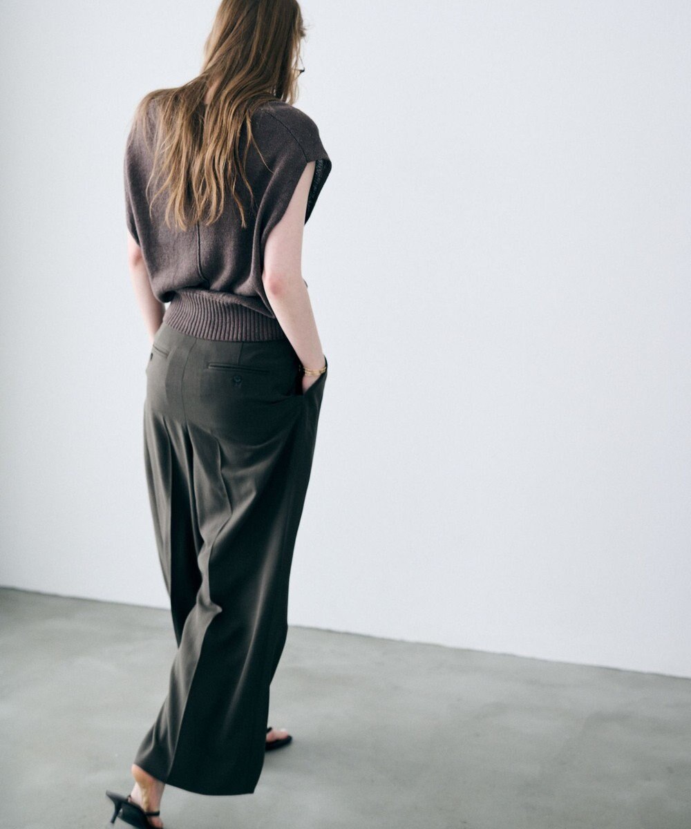 uncrave ドライタッチトロ ワイドトラウザー 