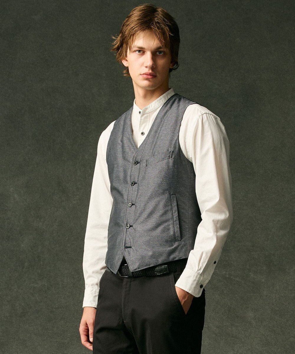 JOSEPH ABBOUD 【軽量/ダウンの吹き出しを防ぐキルトレスダウン】ADSインターレース ダウンベスト 