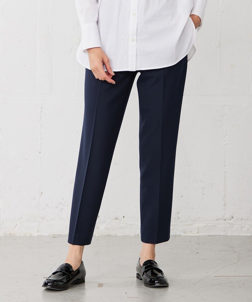 J.PRESS LADIES 【洗える】2way thermoサキソニー テーパード パンツ 