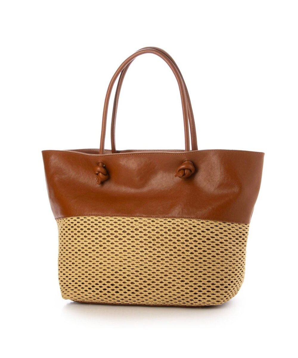 UNBILLION ペルケ perche / エステルメッシュ・牛革付属トート 
