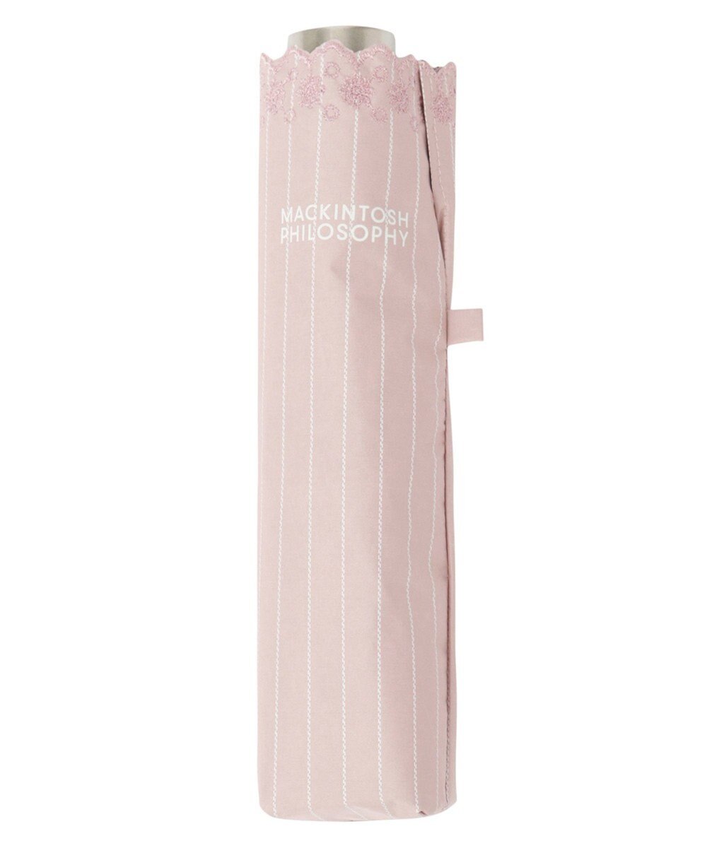 MOONBAT 【軽量】マッキントッシュ フィロソフィー 晴雨兼用日傘 折りたたみ傘 ストライプ／遮光 遮熱 UV 