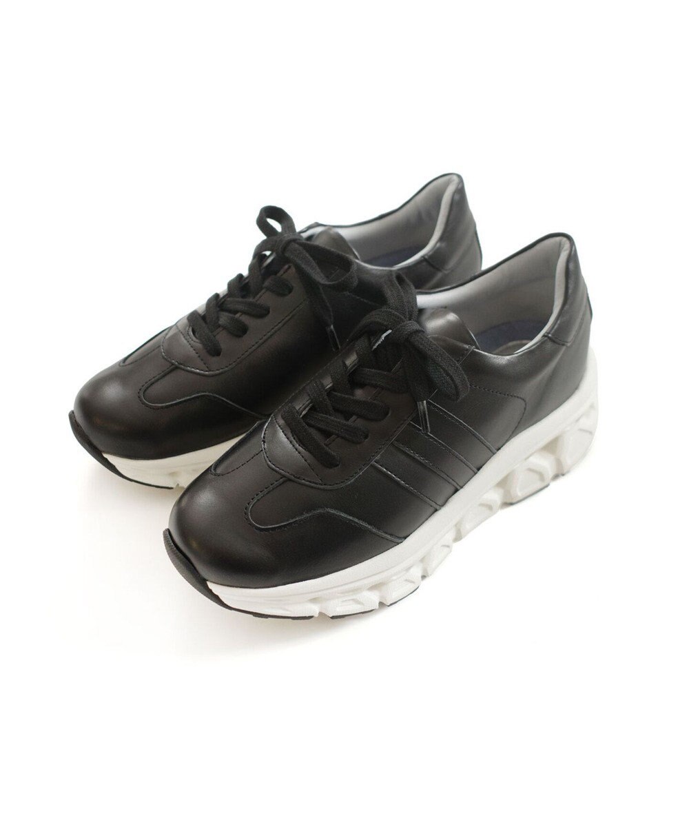 Pointer 日本製 本革 穴開きソールスニーカー 