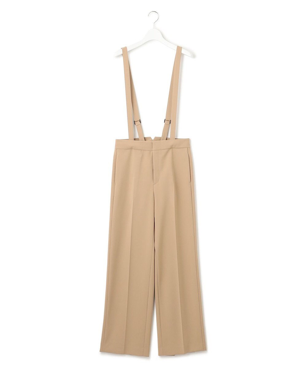 23区 【洗える】ストレッチダブルクロス サスペンダーパンツ 