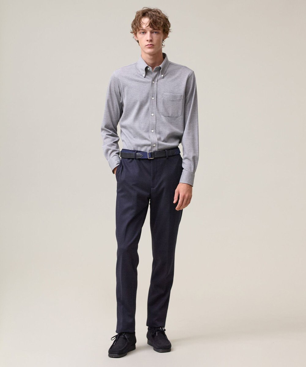 J.PRESS MEN ポロシャツのような快適な着心地【吸水速乾 / ストレッチ / 消臭 / ノンアイロン】エレスポジャージー ドレスシャツ / B.D. 