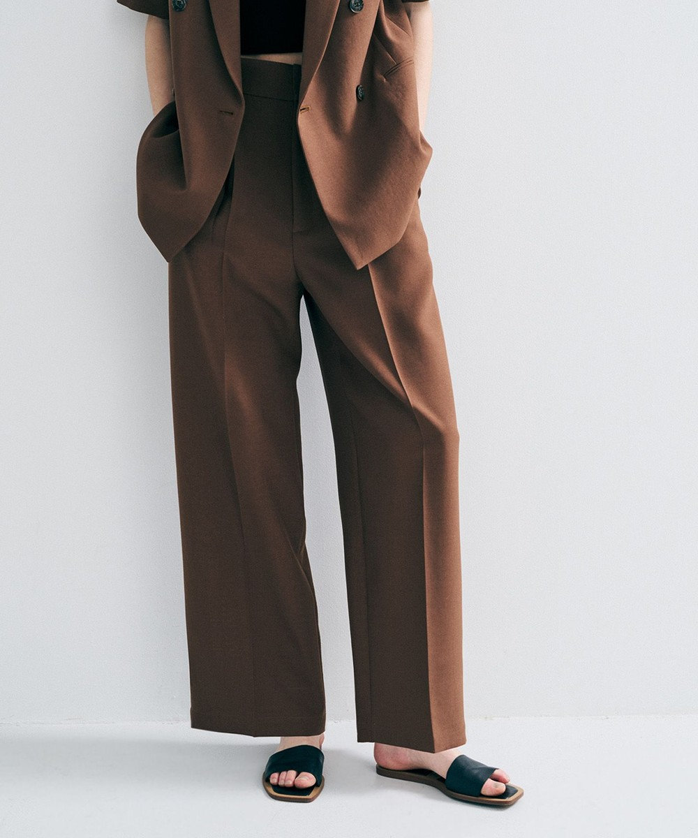 uncrave ウォッシャブルドライサップ ワイドパンツ（サスペンダー付き） 