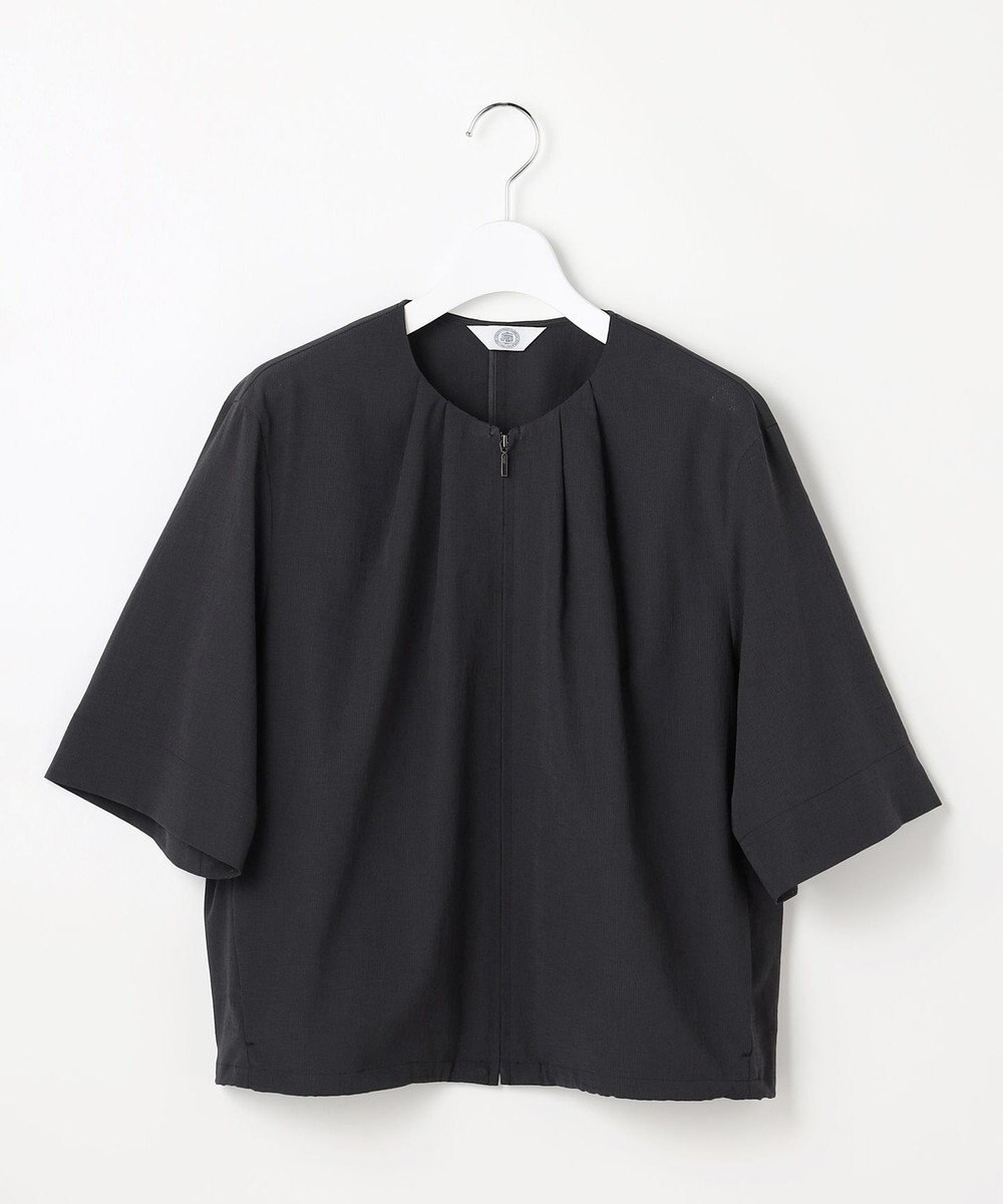 J.PRESS LADIES L 【季節の変わり目に】アキハ BREEZE COOL ノーカラー ブルゾン 