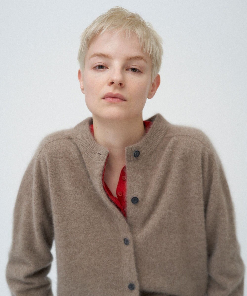 ATON ROYAL CASHMERE FUR | クルーネックカーディガン 