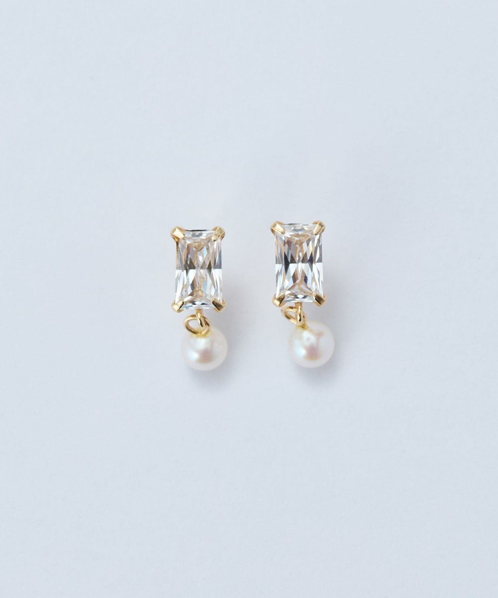 Phoebe 【K10】リフレクトビジューパールピアス 