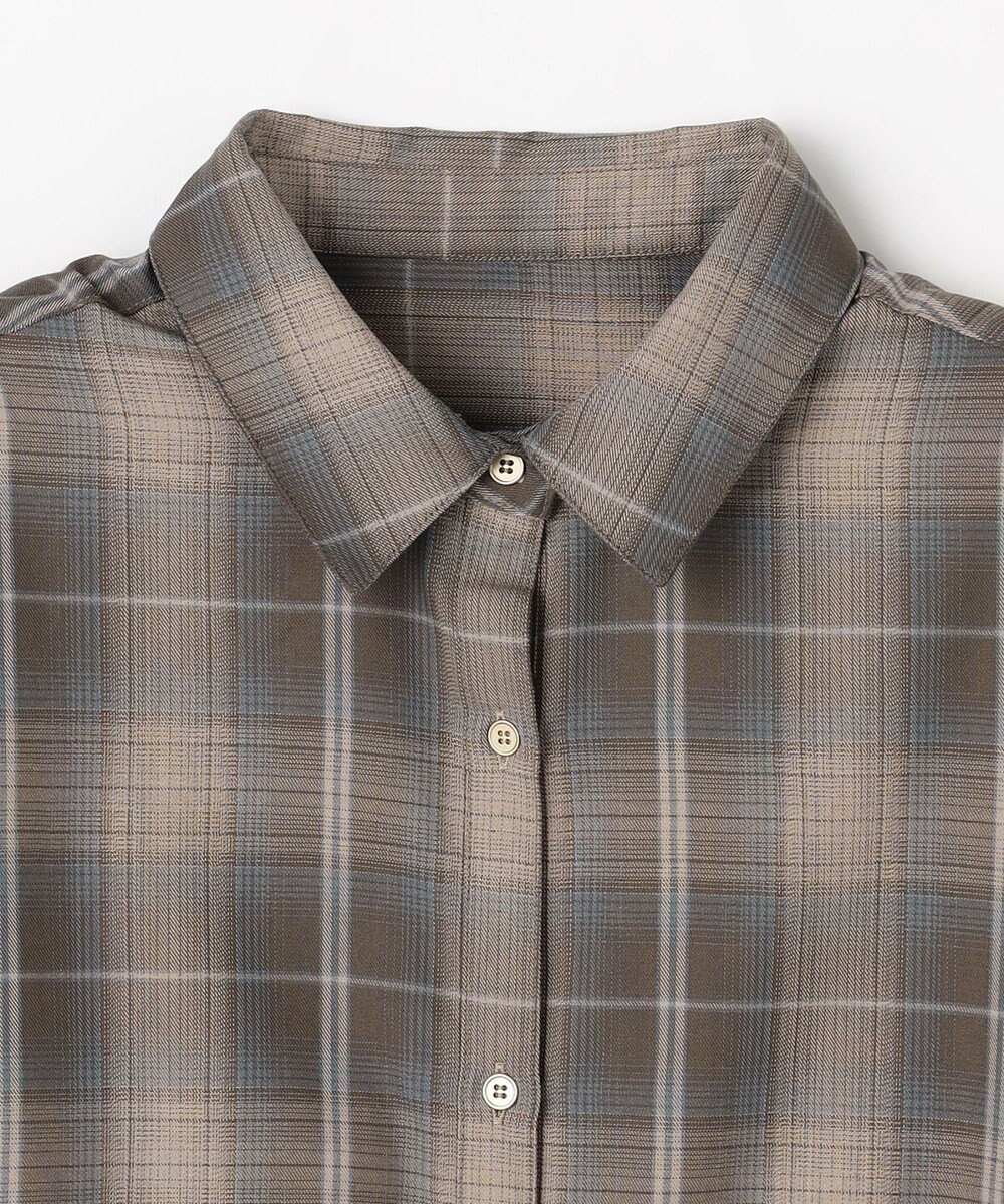 ANY L オンブレーチェックオーバーシャツ 