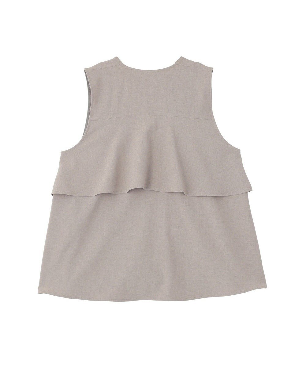 Green Parks イージーケアバックフリルジレ 