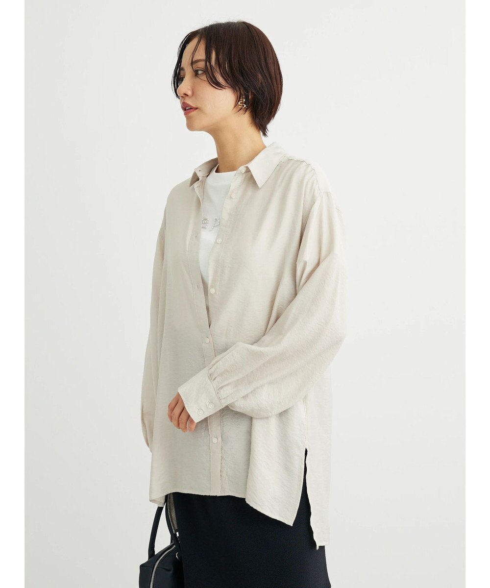 Green Parks レギュラー前後差シアーシャツ 