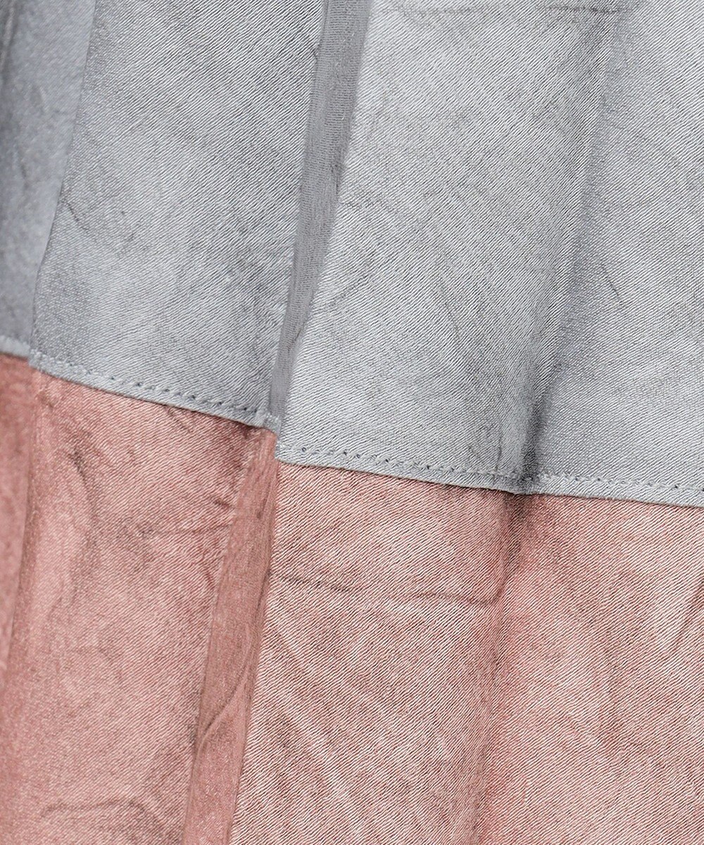 J.PRESS YORK STREET 【WOMEN】カラーブロック ロングプリーツスカート 