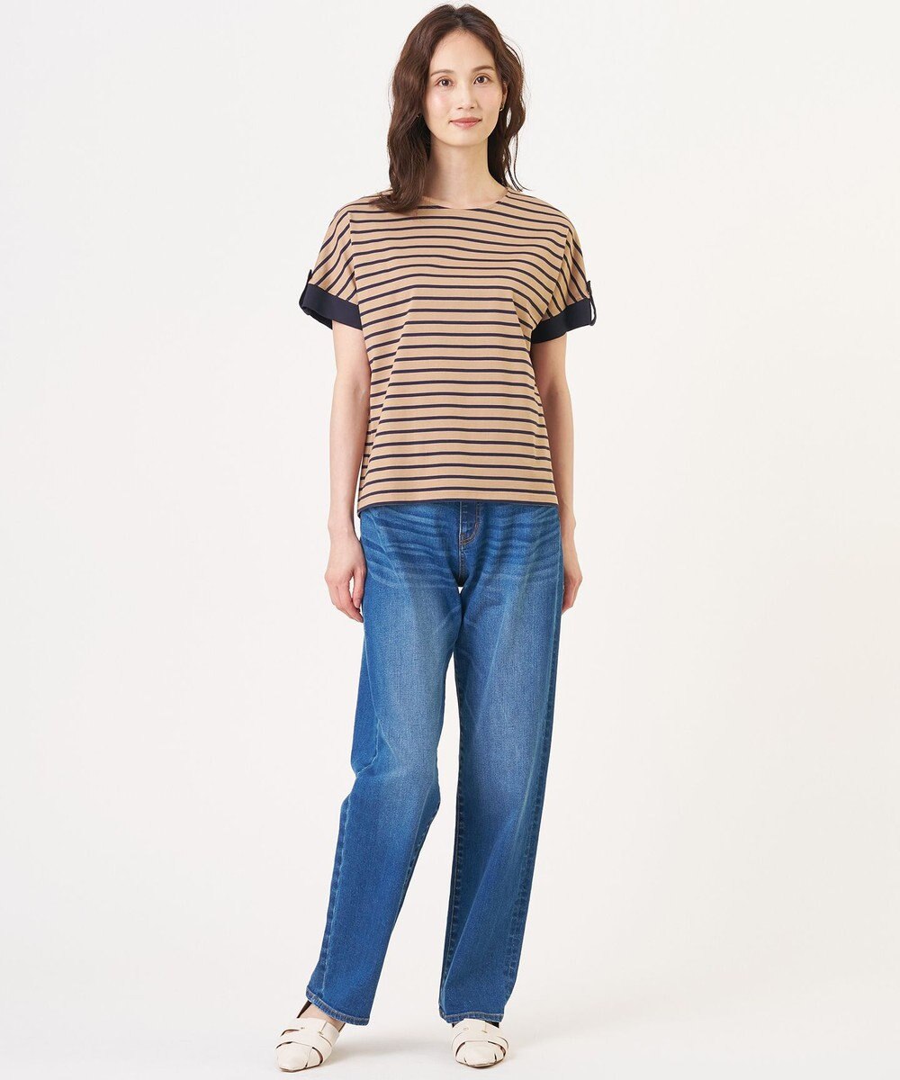 J.PRESS LADIES S 【洗える】BASIC STRETCH DENIM ボーイフィット デニム 