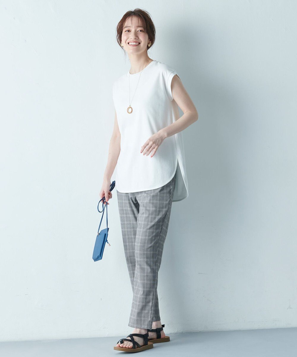 ANY L 【接触冷感/UVケア】ビューティベーシックノースリーブテールTシャツ 