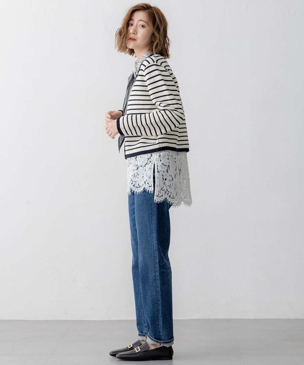 23区 【Oggi3月号掲載/洗える】ブークレコットン ニットジャケット 