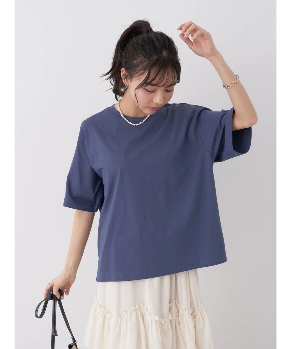 earth music&ecology ＢＯＸシルエットＴ（汗じみ防止） 