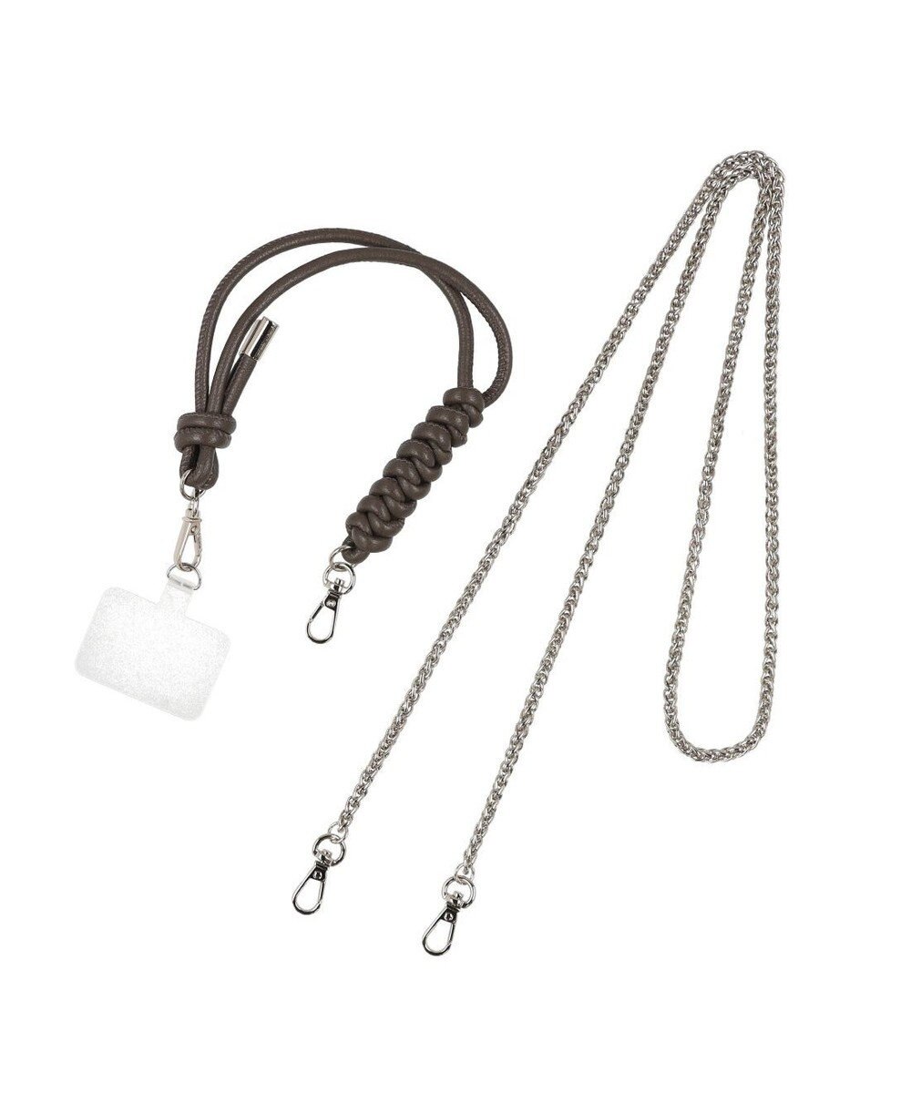 UNBILLION ペルケ perche / ドット刺繍ジャバラチャームウォレットショルダー 