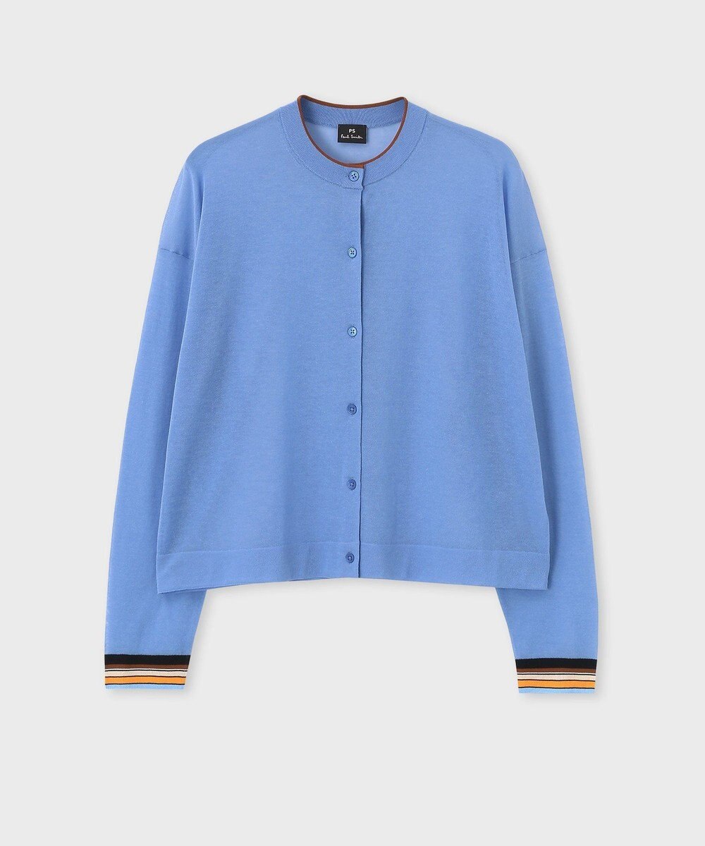 Paul Smith リブストライプ シアーカーディガン 