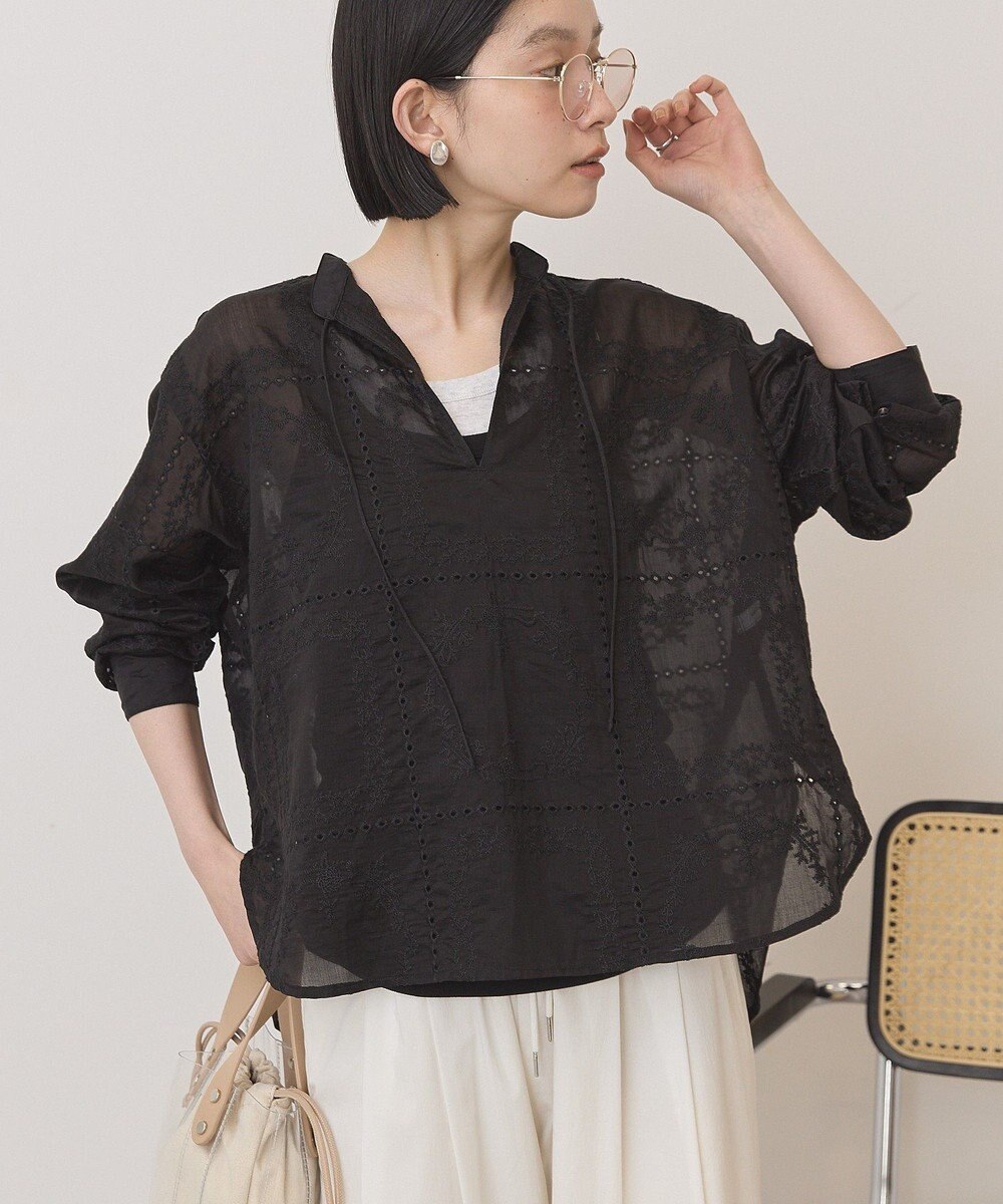 AMERICAN HOLIC スキッパーレースブラウス 