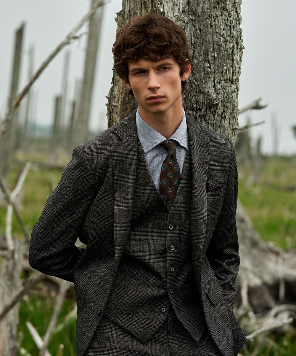 JOSEPH ABBOUD 【キングサイズ・ストレッチ】ツィーディージャージ　ジャケット 