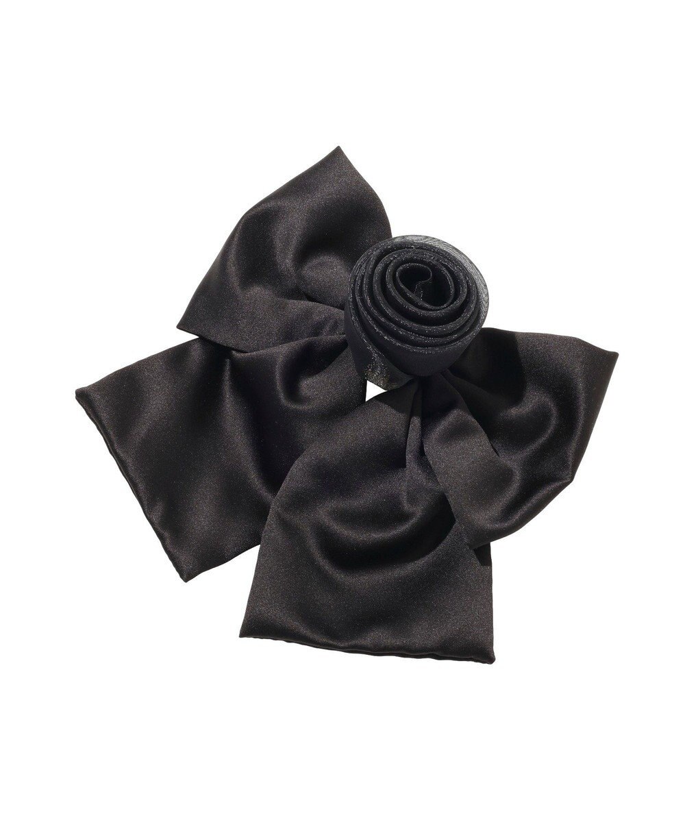 Maison de FLEUR オーガンジーローズビッグリボンバレッタ 