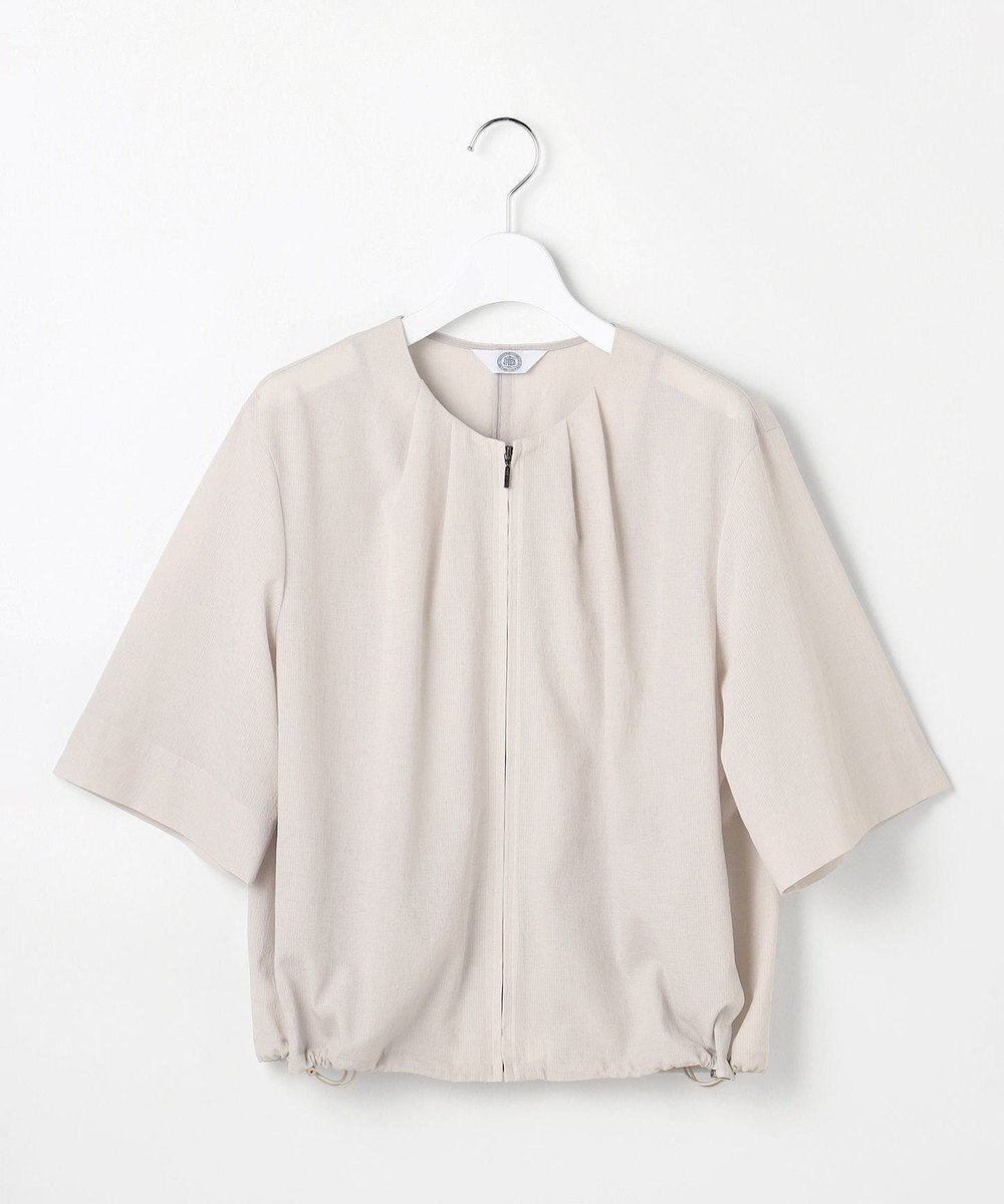 J.PRESS LADIES L 【季節の変わり目に】アキハ BREEZE COOL ノーカラー ブルゾン 