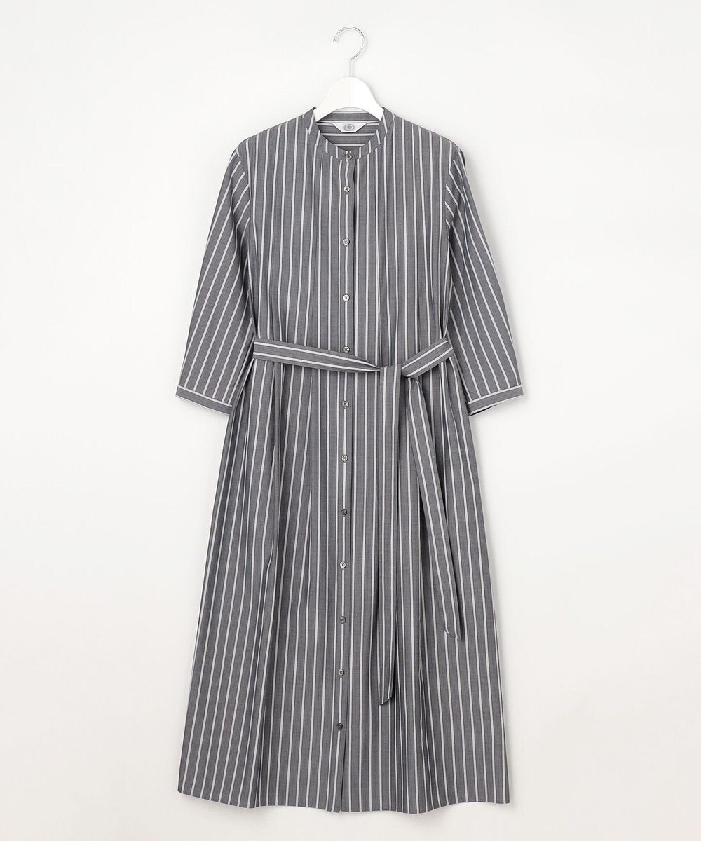 J.PRESS LADIES S TC ハイカウントストライプ シャツ ワンピース 