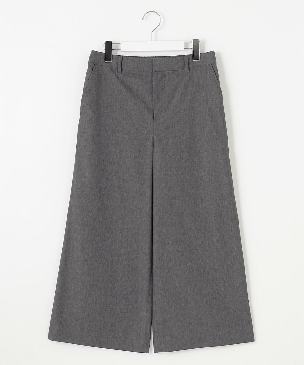 J.PRESS LADIES S 【洗える】ソフトシャンブレー クロップド パンツ 