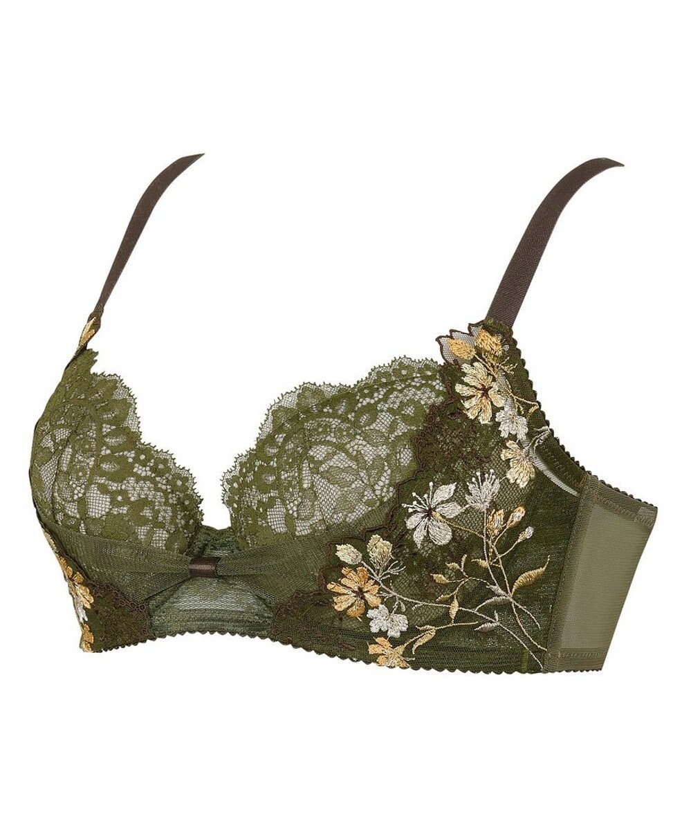 WACOAL 【リボンブラ】 【脇すっきり】 ブラジャー 脇高設計 着やせシルエット 動いても谷間をキープ ペアショーツあり レディース BRB413 /ワコール 