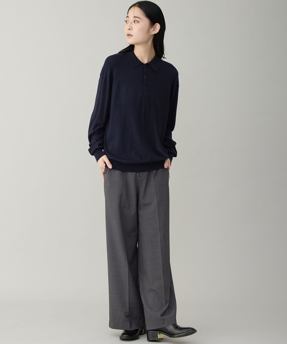 UNFILO MENS 【男女兼用】ソフトサーモ アンチピリングニット ポロ 