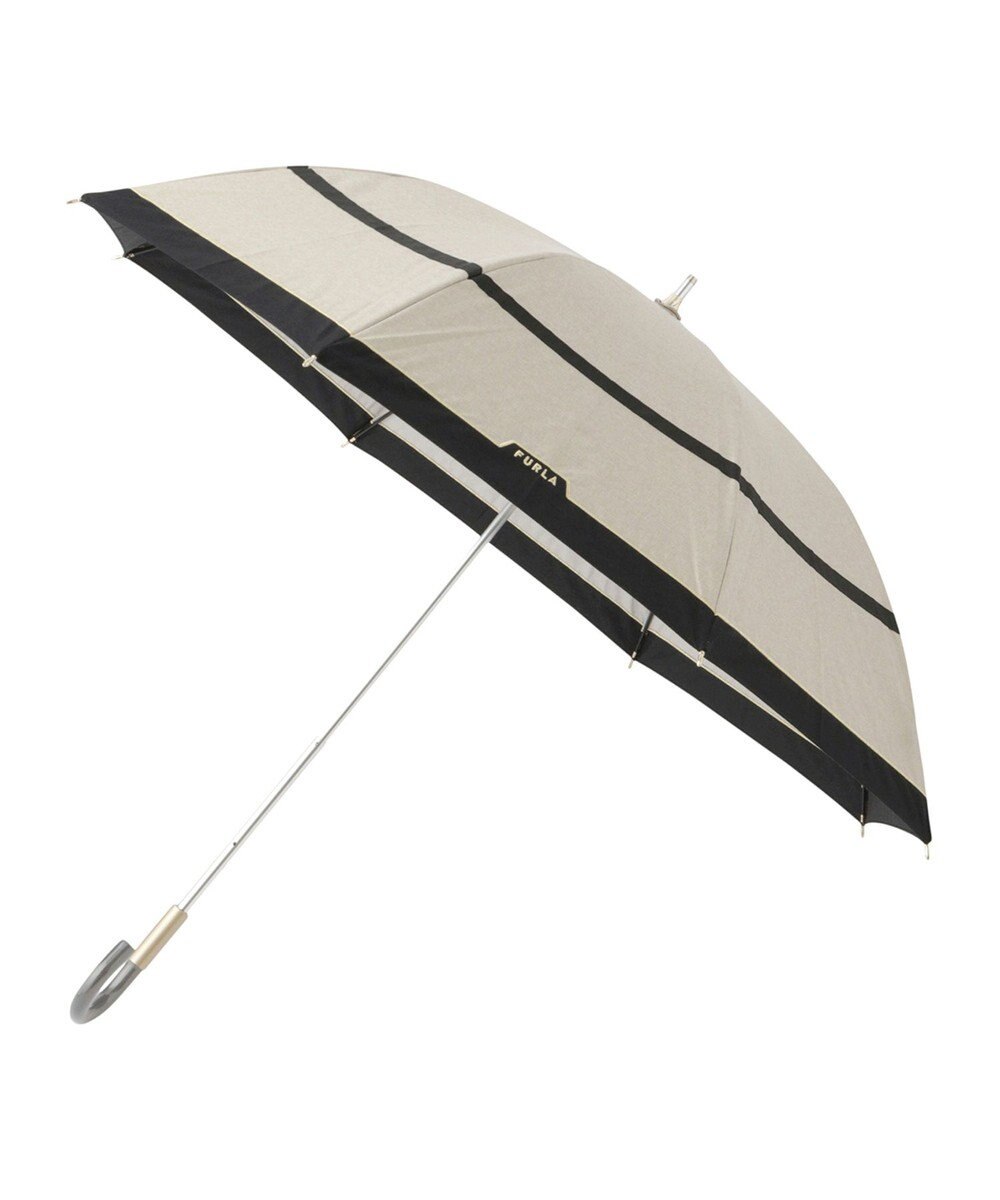 MOONBAT FURLA 晴雨兼用日傘 長傘 シャンブレー切継 ／遮光 遮熱 UV 