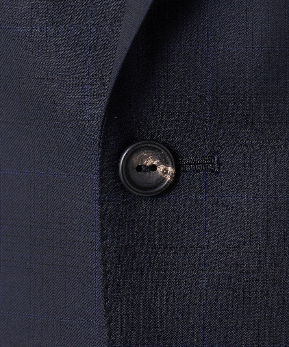 GOTAIRIKU 【Loro Piana Fabric】365 通年スーツ(ネイビー×格子) 