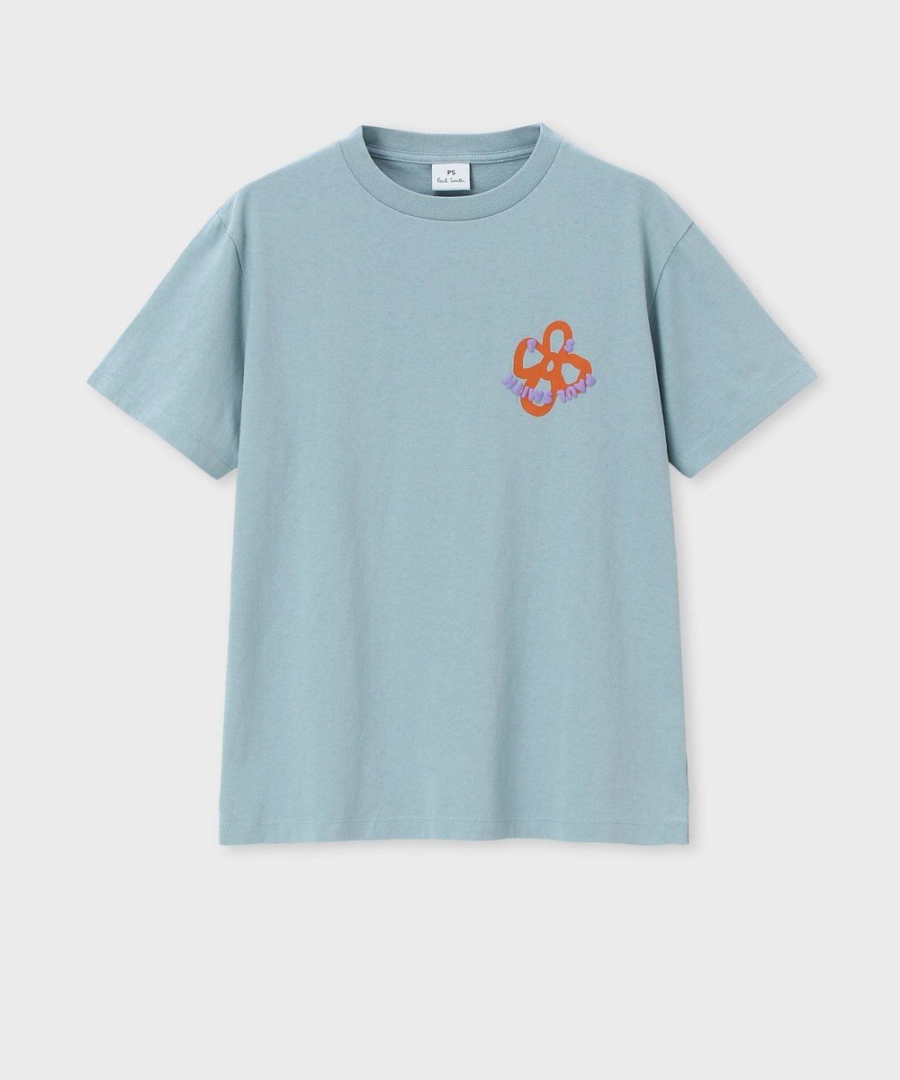 Paul Smith 【オンラインショップ限定】PS Happy Flower 半袖Tシャツ グレイッシュブルー