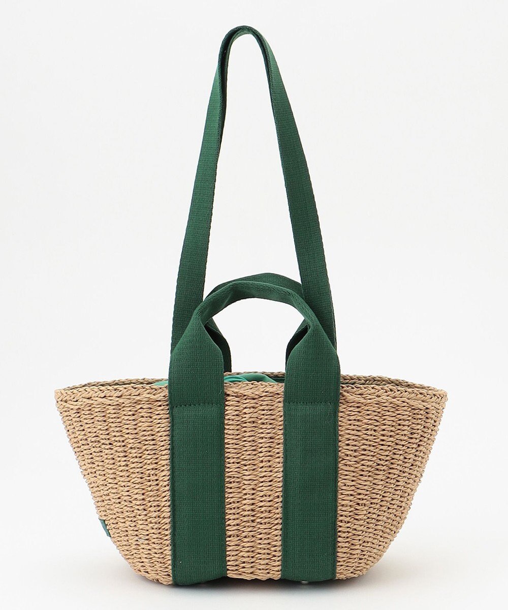 LA BAGAGERIE 【maison vert】 【ペーパー素材・多収納】ダブルハンドルかごバッグ 