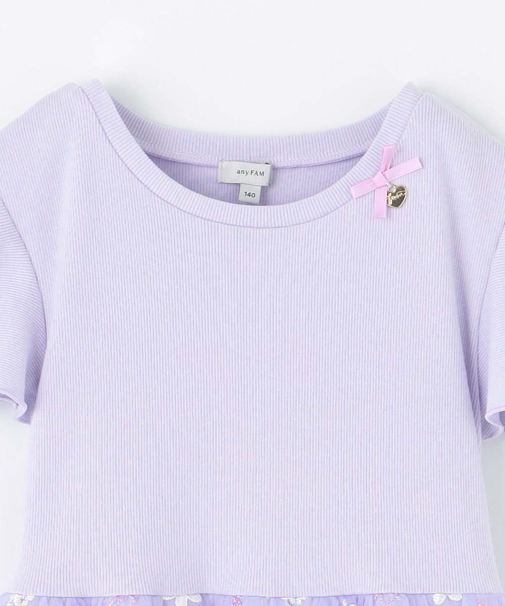 ANY KIDS 刺繍チュールワンピース 