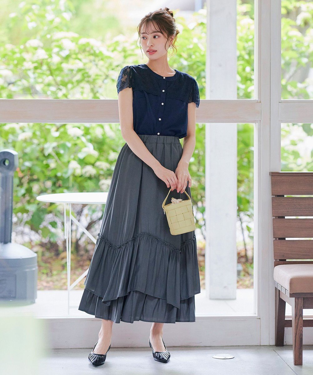 Tiaclasse  【ストラップ付き】編みこみミニバゲットバッグ 