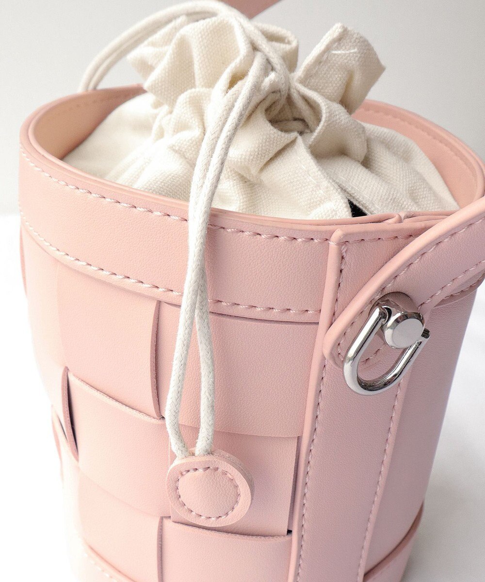 Tiaclasse  【ストラップ付き】編みこみミニバゲットバッグ 