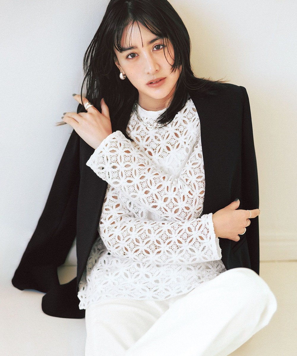 UNFILO 【前後着用可能】ラッセルレース 2WAYプルオーバー 