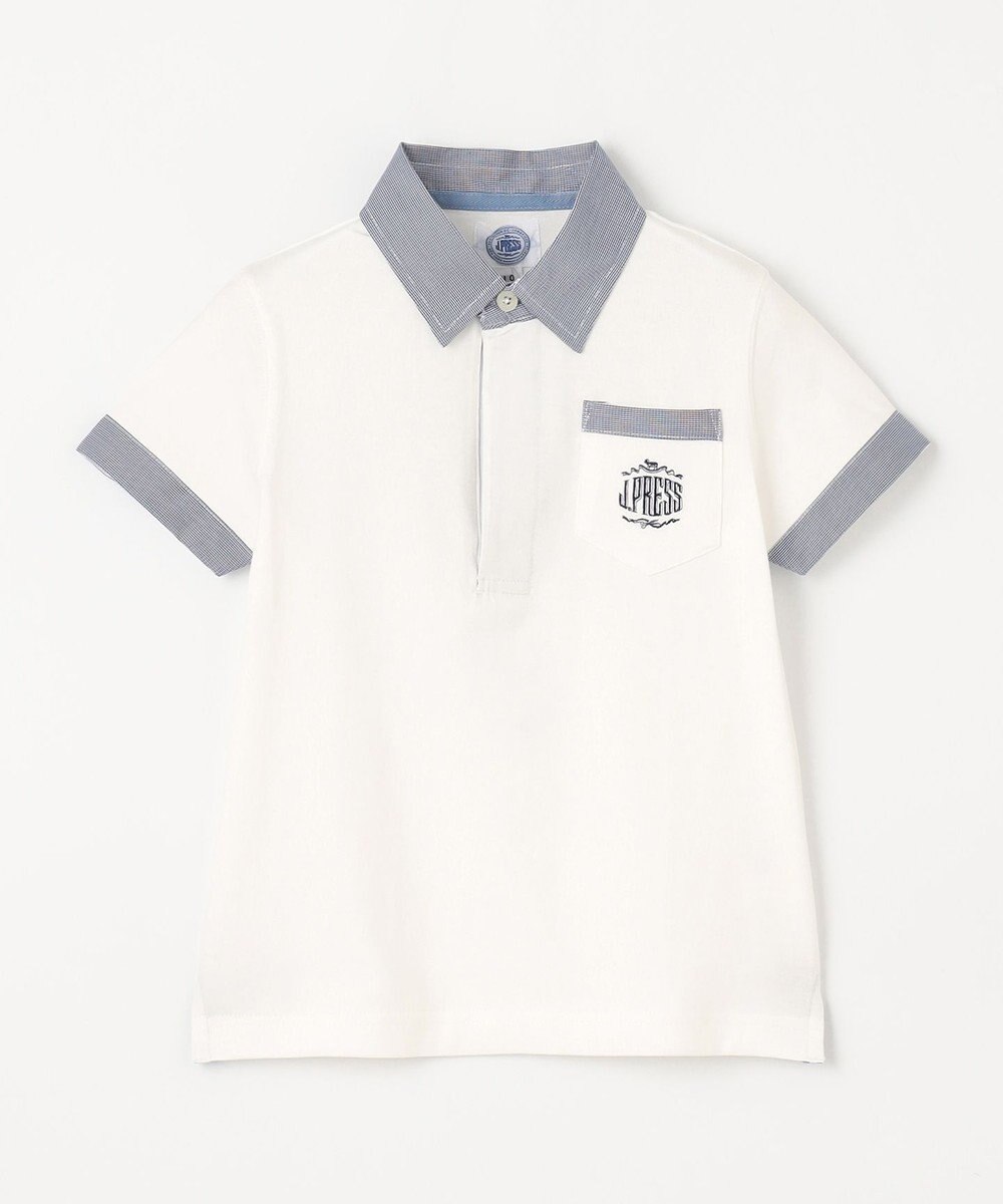J.PRESS KIDS 【110-130cm】チェックカラー 半袖ポロシャツ 