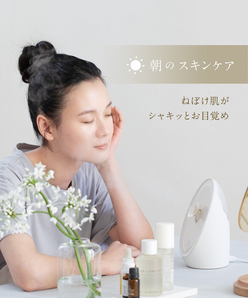 YAMATO テーブル＆キッチン 【フェスティノ】フェイシャルアロマナノスチーマー  サンドベージュ  SMHB-043-SB 