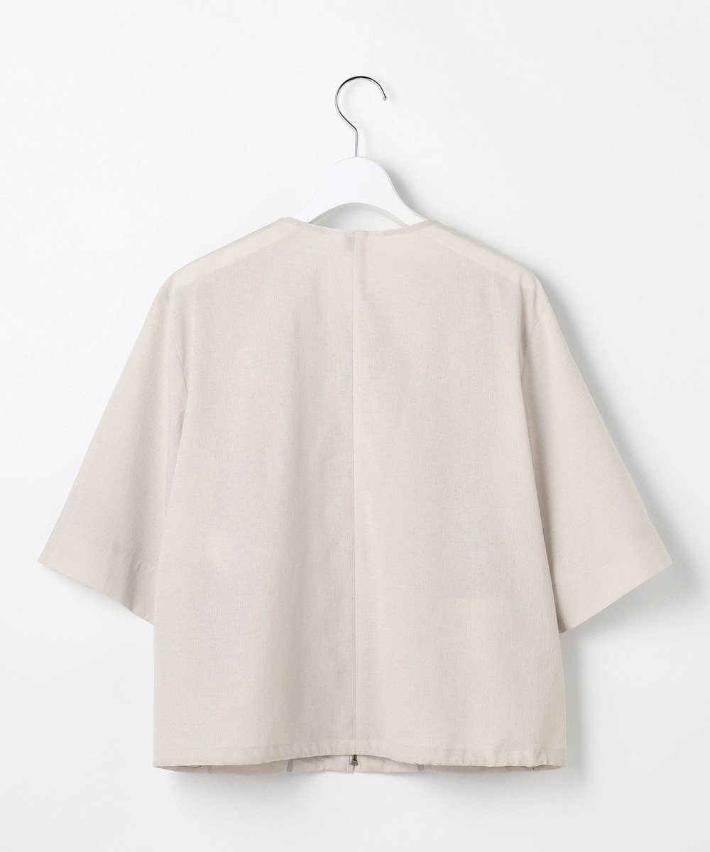 J.PRESS LADIES L 【季節の変わり目に】アキハ BREEZE COOL ノーカラー ブルゾン 