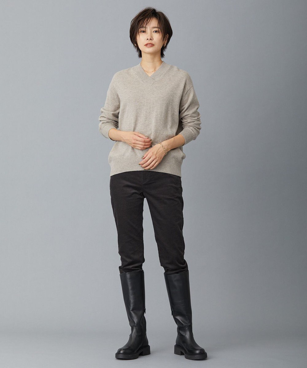 J.PRESS LADIES S 【洗える】AIRDUROYストレッチ パンツ 