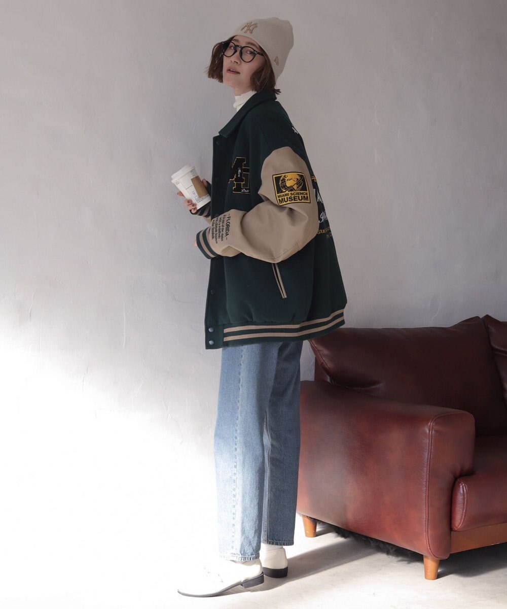 WEGO 【25年秋冬新作/ユニセックス着用ITEM/SMLサイズ展開】メルトンワッペンスタジャン 