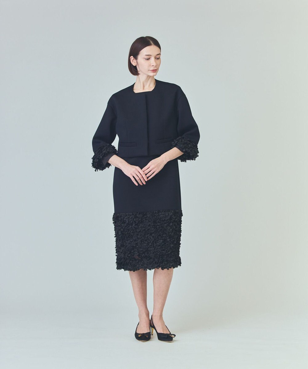 GRACE CONTINENTAL フラワーチュール切替ジャケット 